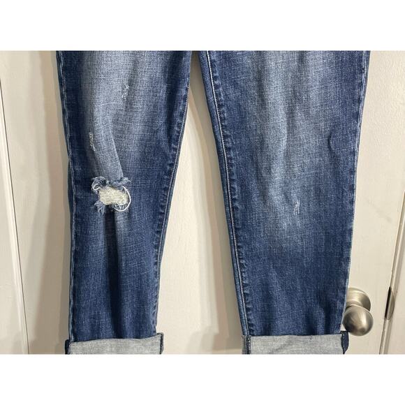 Kut From the Kloth Jeans Size 6 Amy Mid Rise Cropped Distressed Festival Boho - Picture 4 of 8